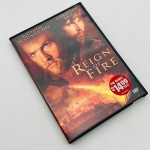 Reign of Fire DVD Matthew McConaughey Christian Bale Blockbuster Case Widescreen